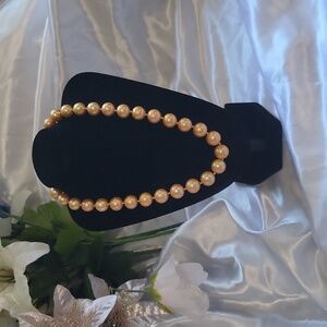 New Genuine Golden Sea Pearl necklace